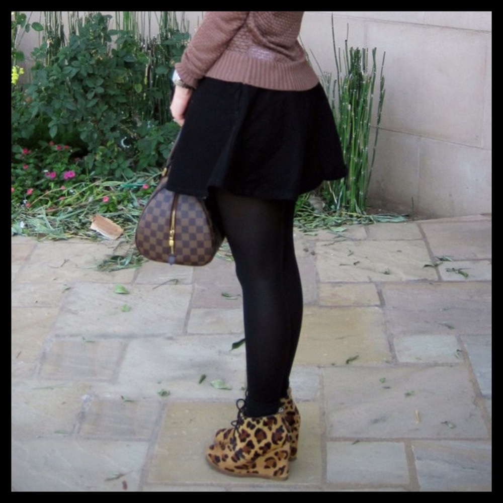Shoemint Jolly Leopard Pony Wedges - Picture 6 of 7